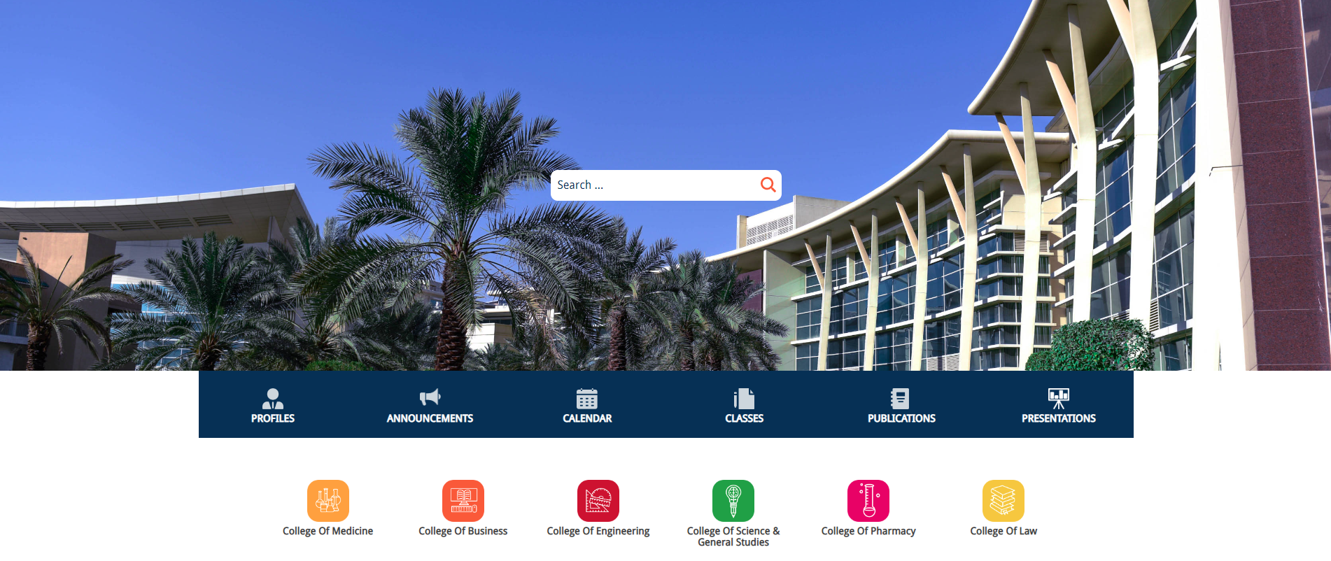 Alfaisal University Faculty Portal Landing View