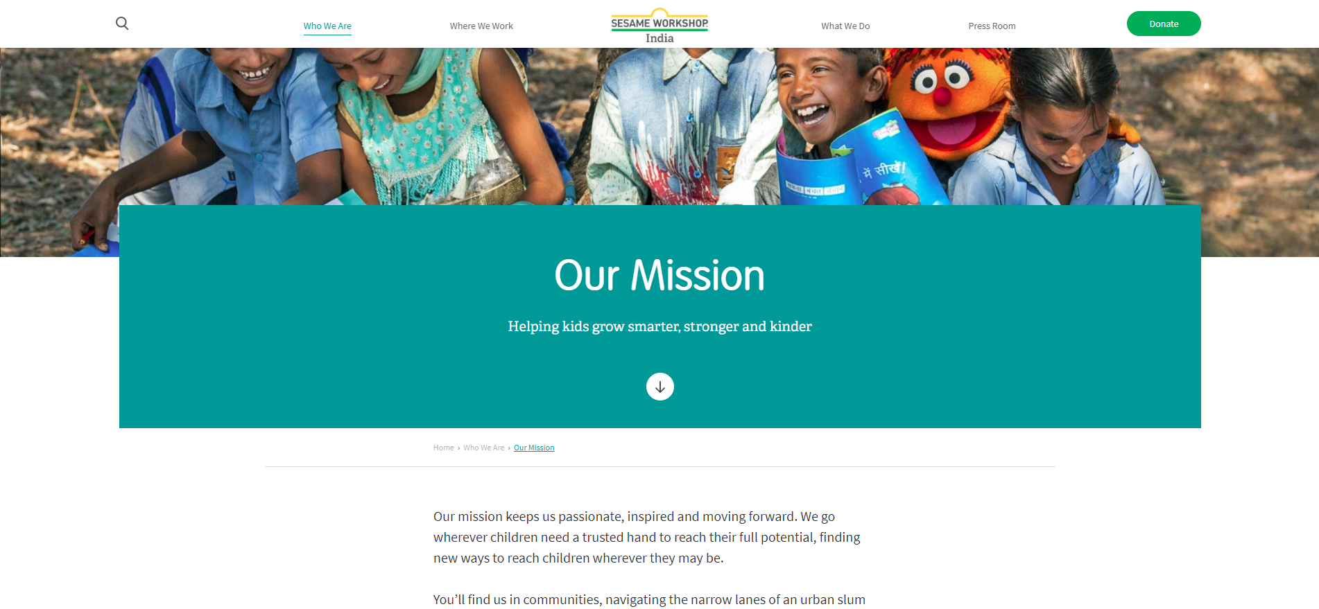 Sesame Workshop India Mission